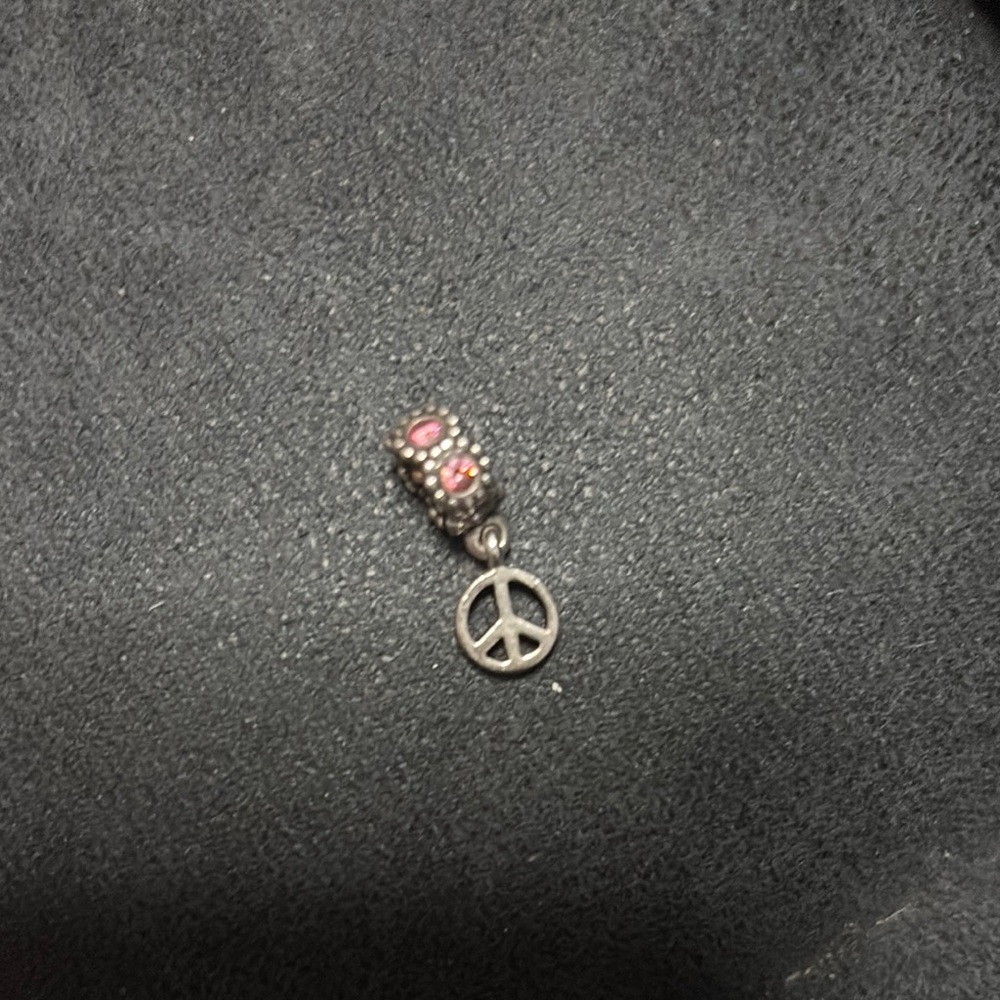 Pandora Silver and Pink Charm Bracelet